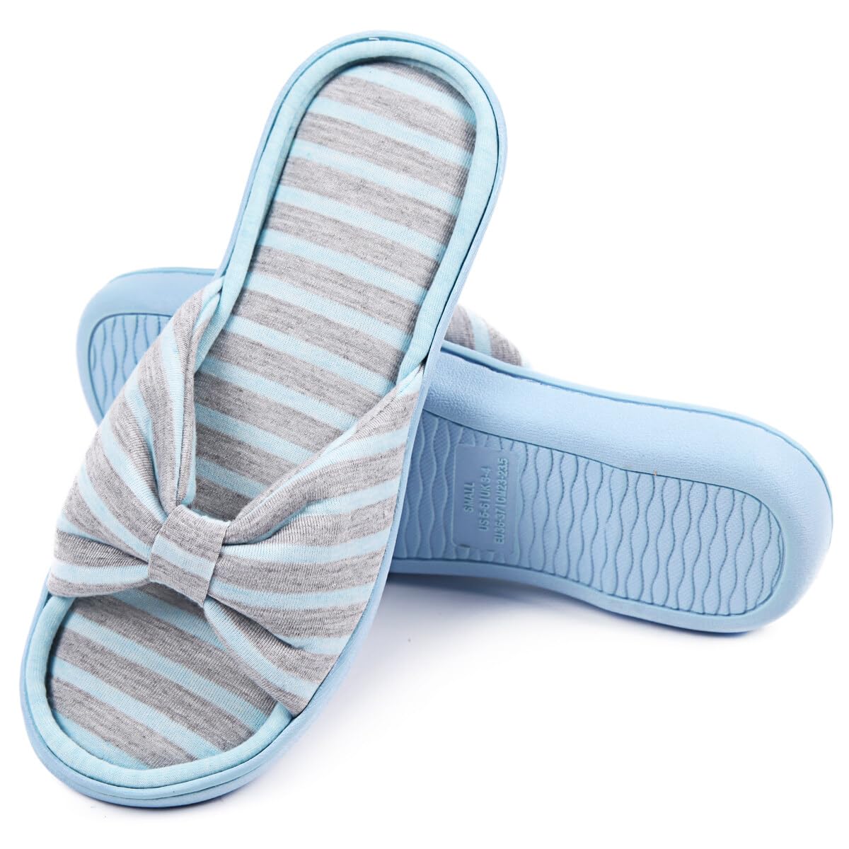 Caramella Bubble Womens Summer Open Toe Memory Foam Slip on Slippers Indoor Outdoor