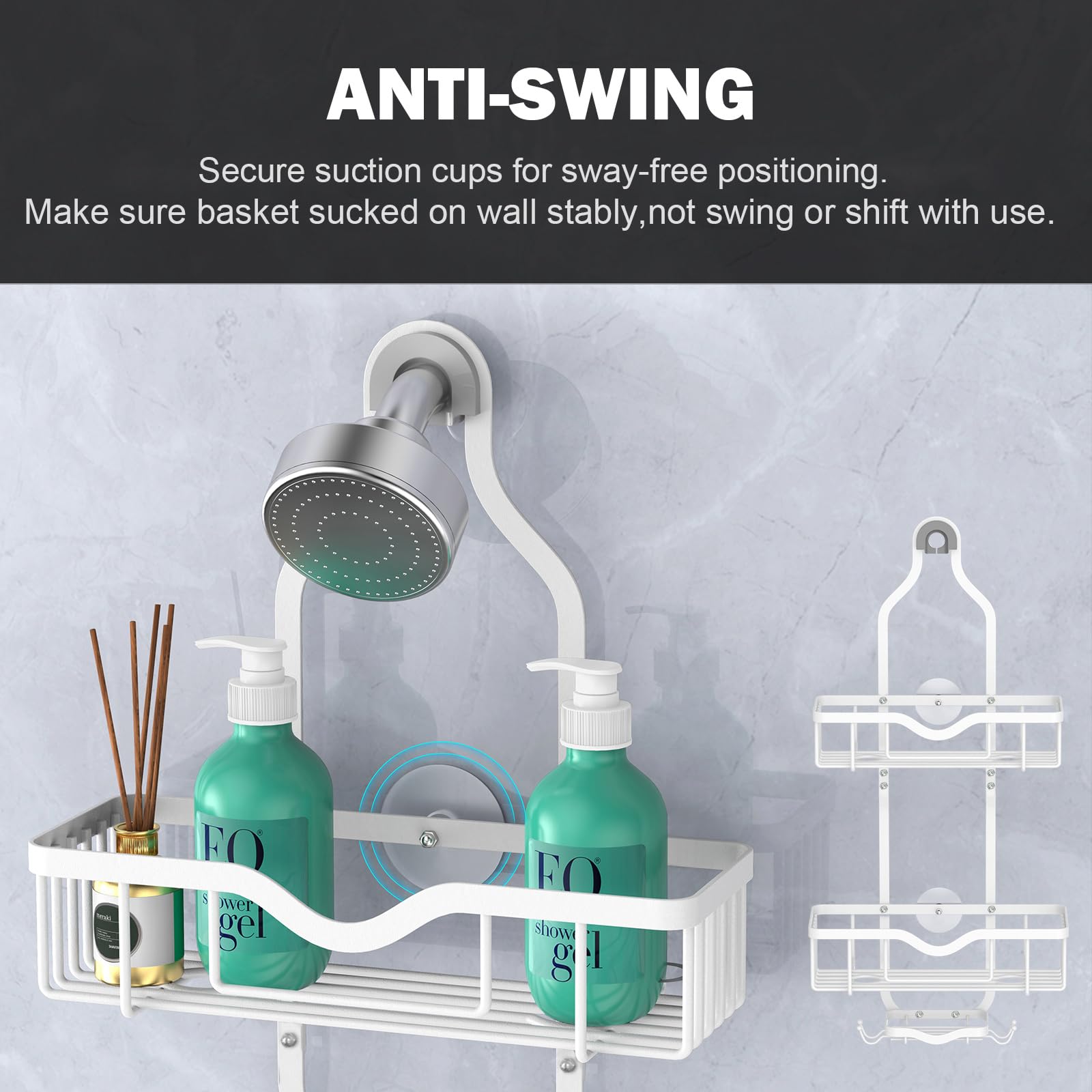 Kadolina Organizador De Ducha Colgante Para Baño, Cesta De