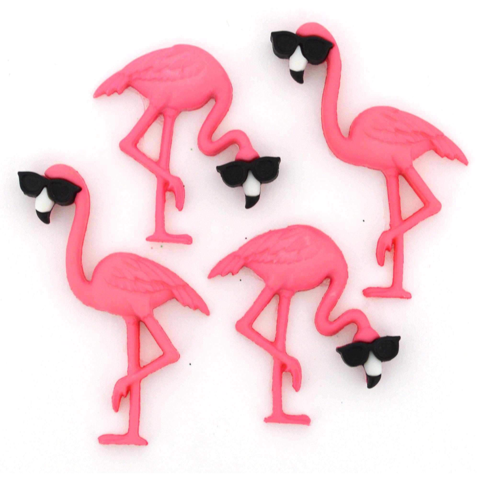 Cool Flamingos - Craft Buttons & Embellishments by Dress It Up