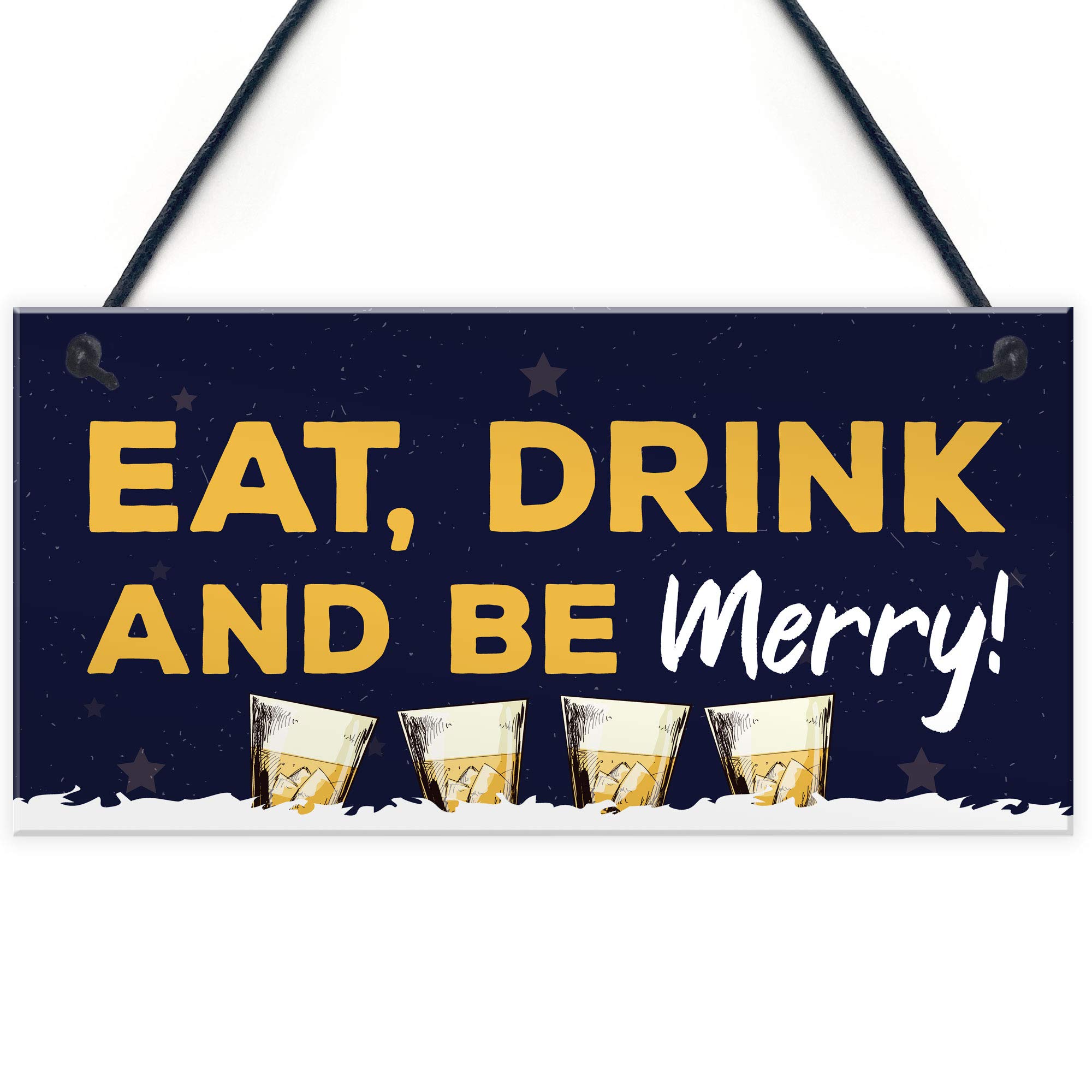Red Ocean Novelty Be Merry Bar Sign Man Cave Pub Kitchen Plaque Alcohol Gin Beer Gifts
