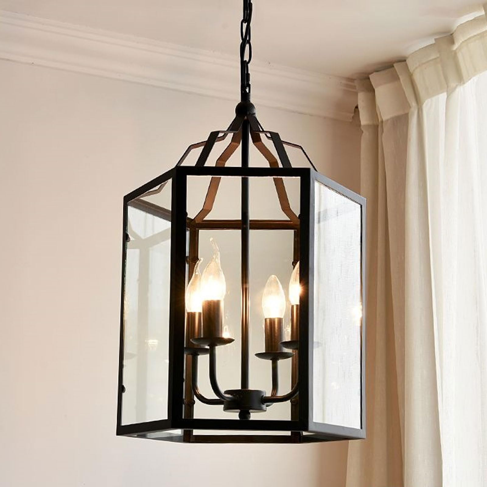 Lampada a sospensione industriale a 3 teste, gabbia in metallo nero opaco, stile rustico, lampadario geometrico a sospensione per isola cucina, sala da pranzo e aree reception.