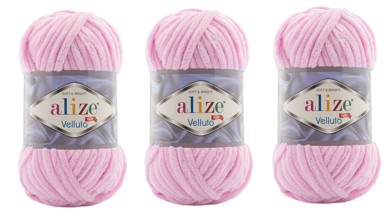 Alize Velluto MicroPolyester Yarn - Lot Of 3 Skeins (329 Tabacco), Jumbo Weight For Blankets - View #2