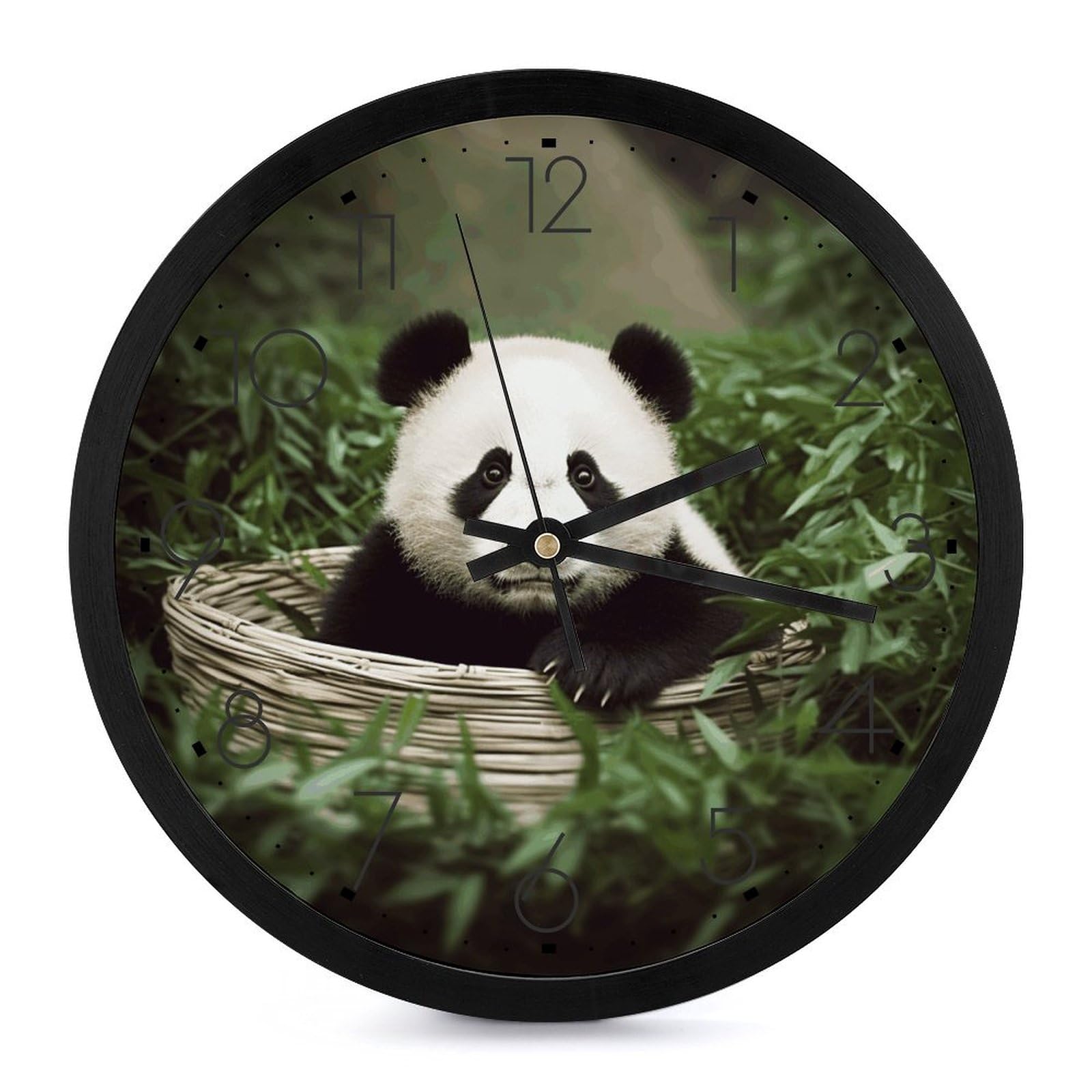 Horloge murale moderne panda blanc pour une cuisine lumineuse et zen