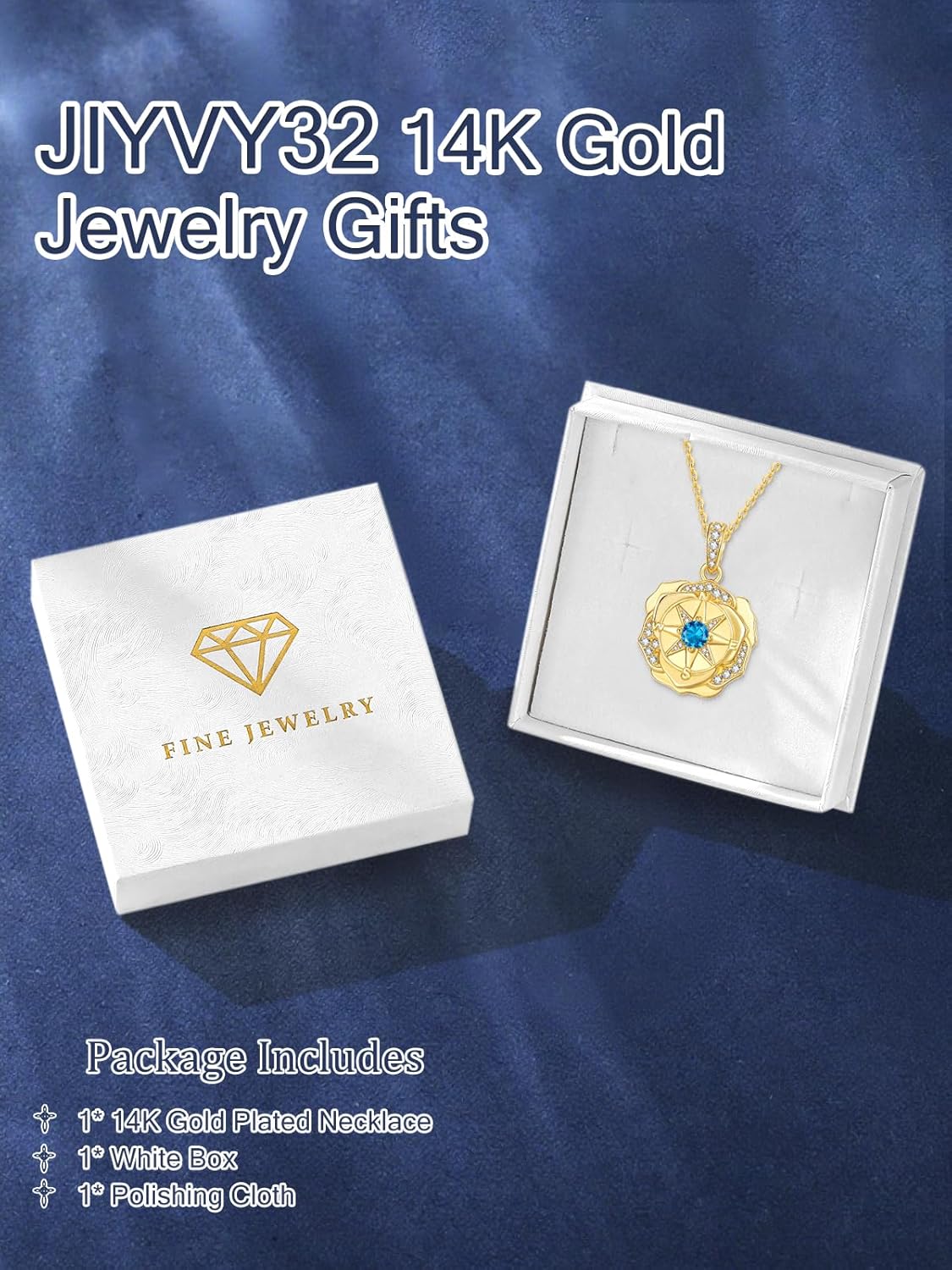 14K Gold Compass Necklace For Women I'd be lost without you Pendant Necklace Valentine‘s day Mother's day Gift For Women Wife Mom Her - Image 7