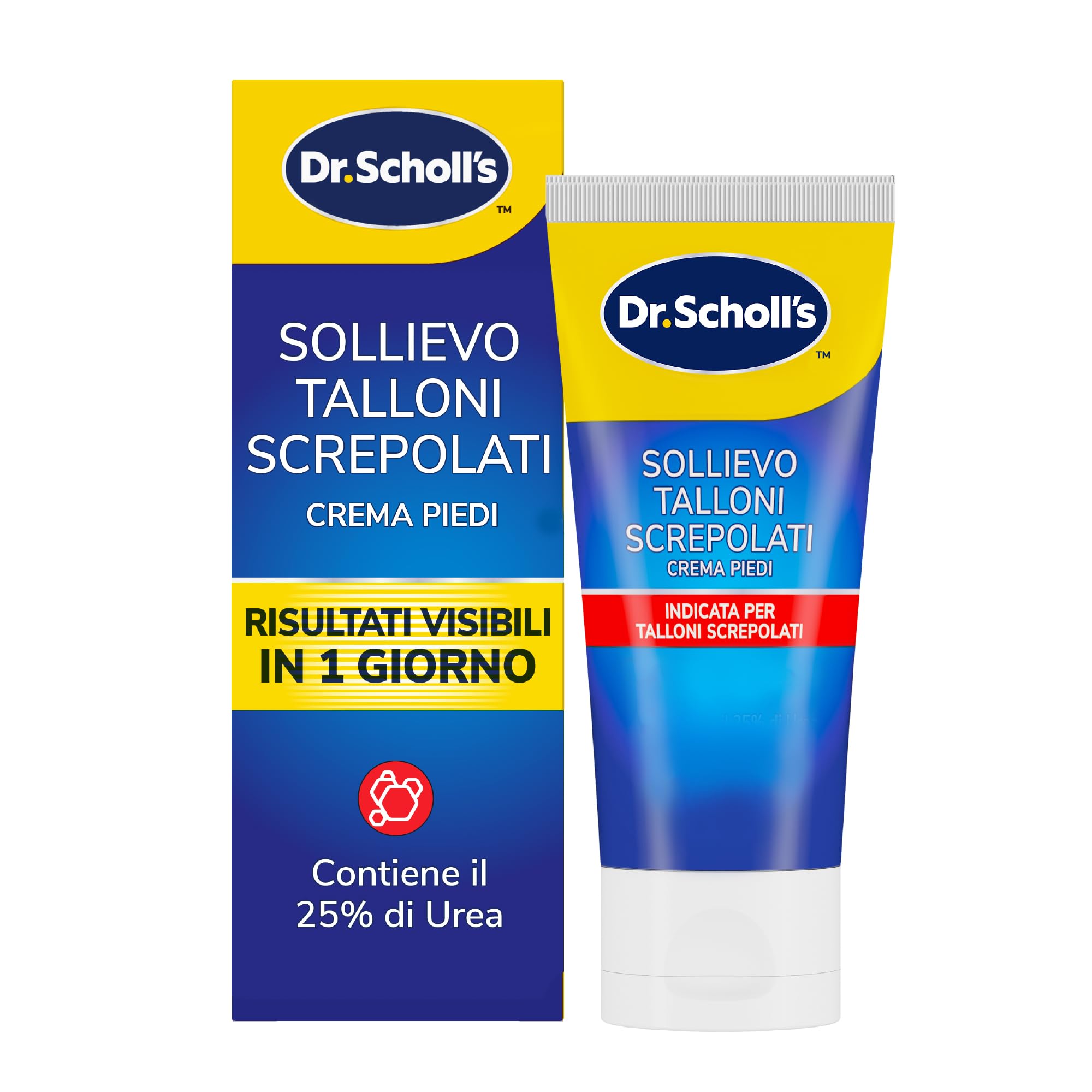 Dr. Scholl's Active Repair K+ Cracked Heel Cream, 25% Urea, Foot Cream with Keratin, Intense Hydration, Fast Absorption, Long Lasting Effect, Daily Use, 60 ml - 1