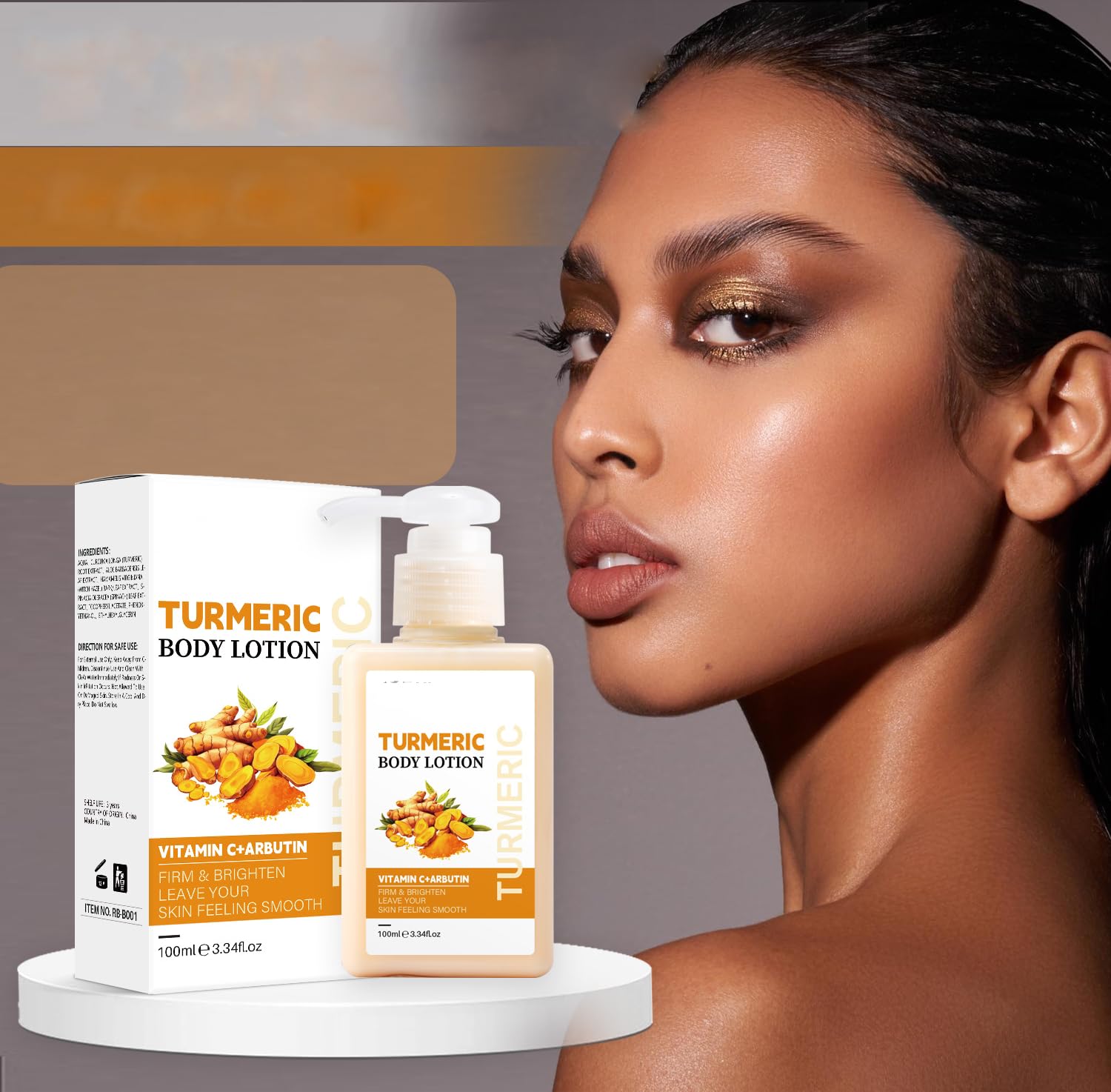 Turmeric Body Lotion, Tumeric Lotion for Remove Acne Dark Spots 100ml, 100 ml (Pack of 1)