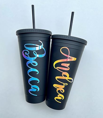 32 oz XL Large Personalized Acrylic Tumbler, 32 oz XL matte finished personalized tumbler w/Straw, Gift for Mom, Iced Coffee, Valentine Gift,