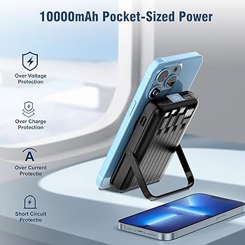 スマホアクセサリー Wireless Powerbank 10,000mAh Amazon.com: TXQX Wireless Portable Charger 10000mAh,Magnetic