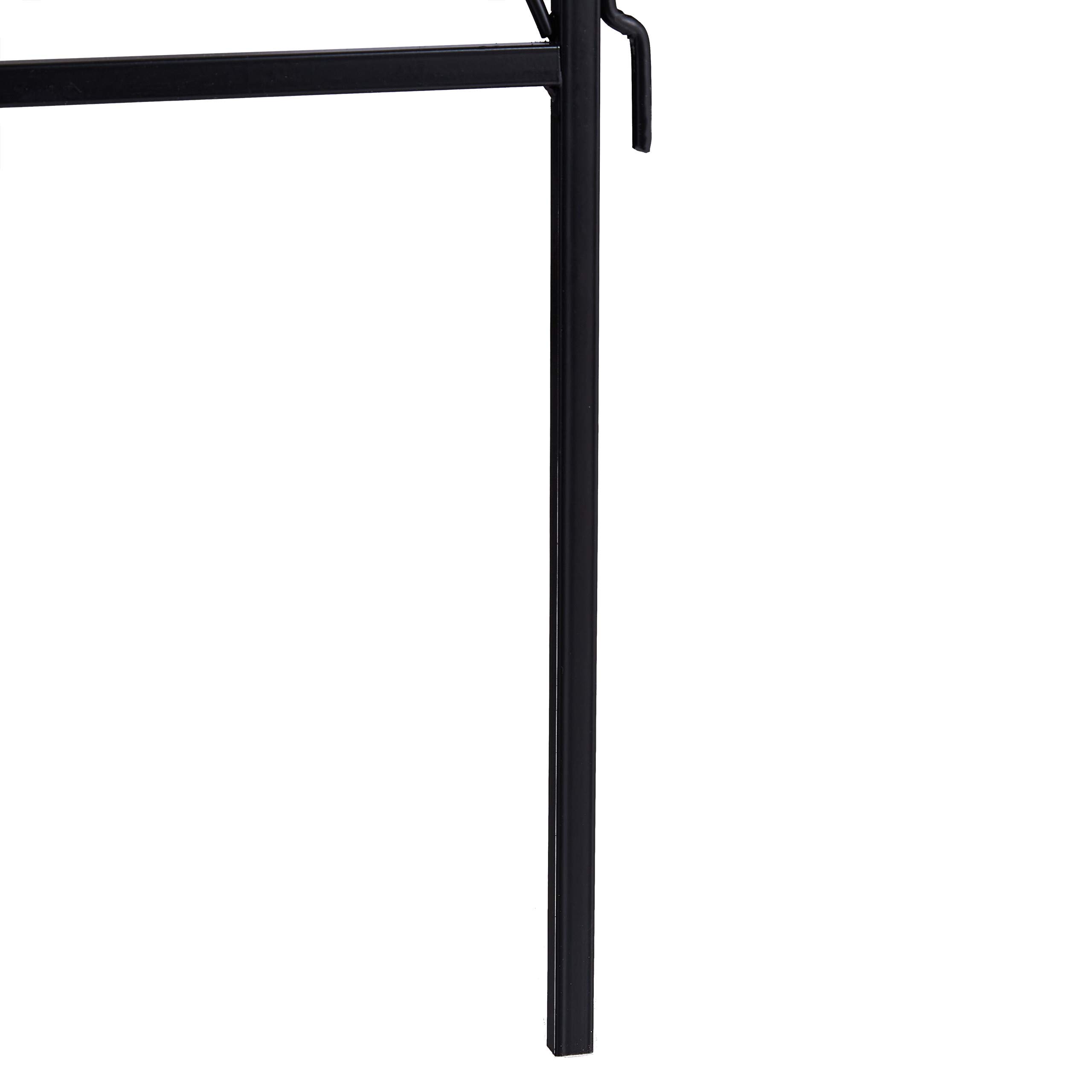 Relaxdays Set de 6 Soportes Plantas Metálicos, con Estacas, Enrejado para Trepadoras, 122 x 31 cm, para Jardín, Negro