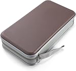 LIOVODE DVD Case, 96 Capacity CD Case Media Storage Holder Wallet Disc Collection Hard Plastic Booklet Organizer for Car