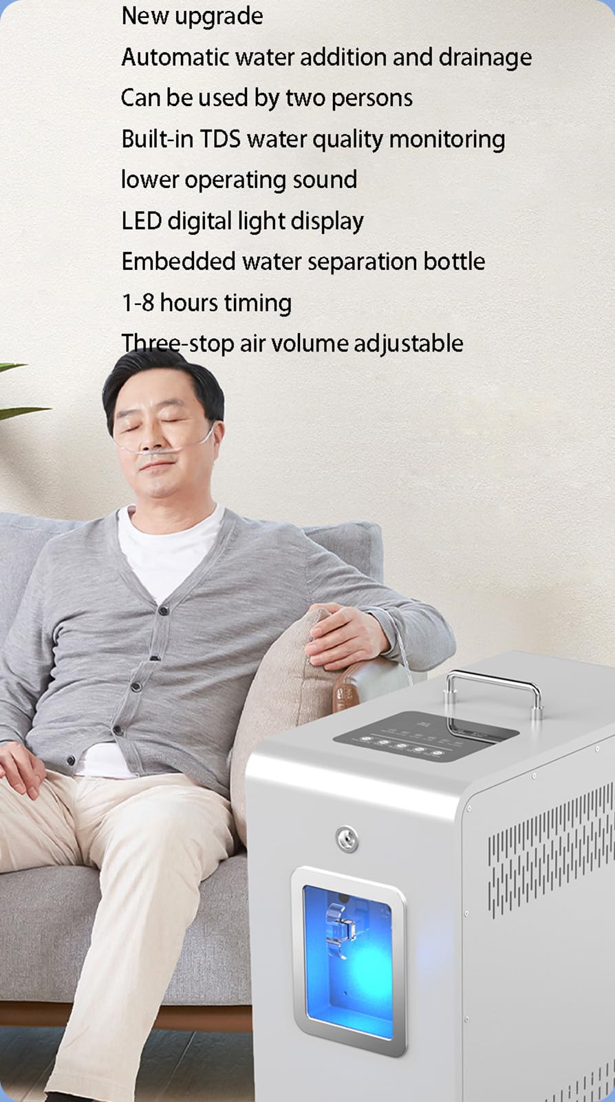 Amazon｜GUSGL 水素吸入器、ポータブル家庭用水素吸入、99.99%高純度