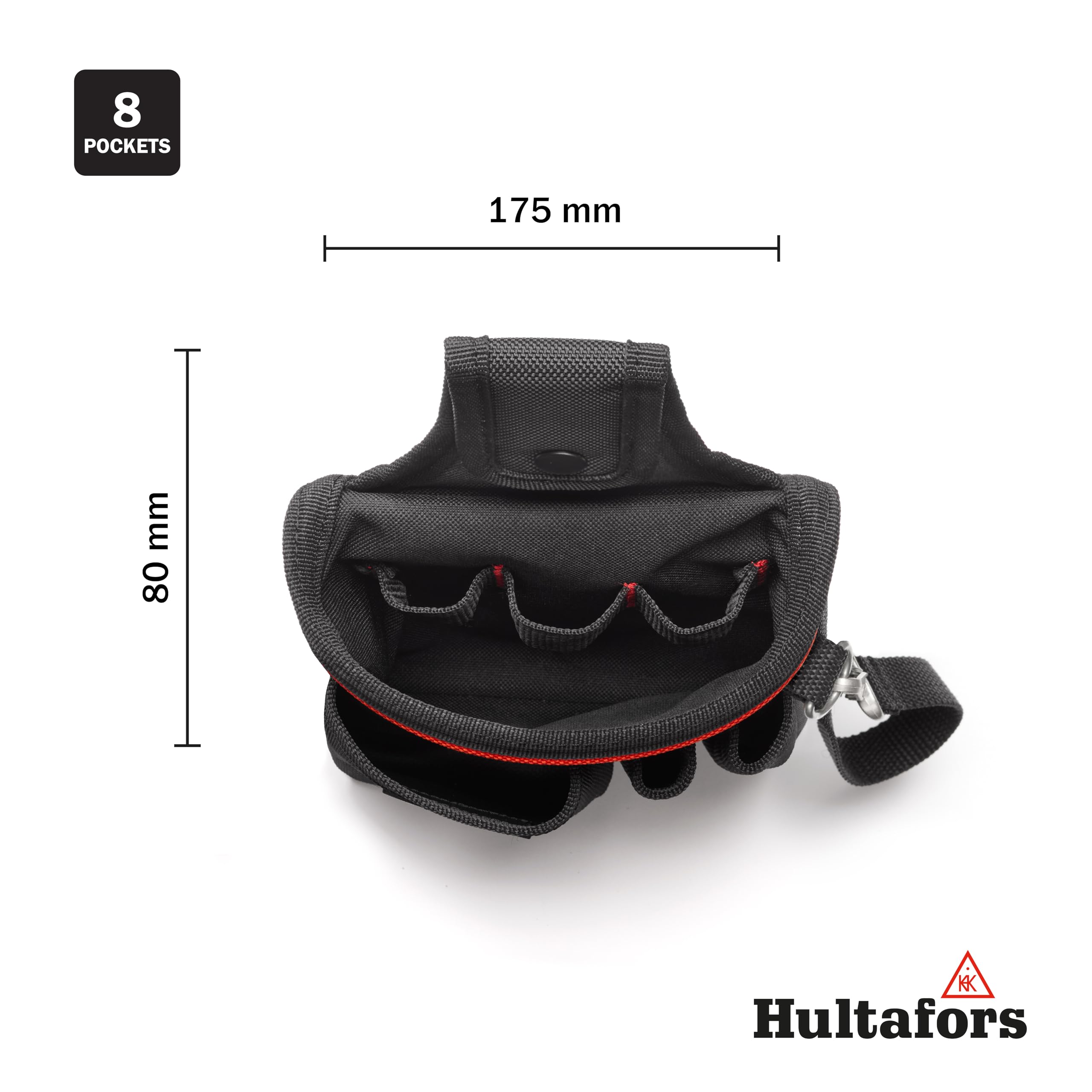 Hultafors Technician's Belt Bag I Tool Belt Holder with 8 Pockets I Robust Material with 1680 Denier I Sturdy Tool Holster I 592020 - Image 2