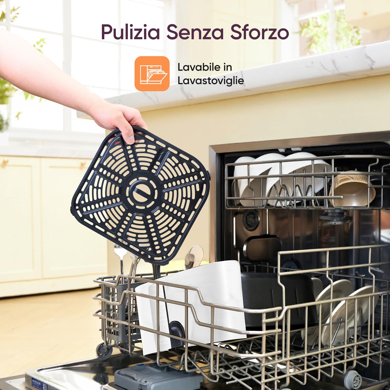 COSORI Friggitrice ad Aria 5,7 Litri, Air Fryer, 13 Funzioni, 97% Meno Olio, 67.5% di Risparmio Energetico, 75-205°C, 40 Ricette Italiane, Display Digitale, Lavabile in Lavastoviglie, 1700W, Bianco
