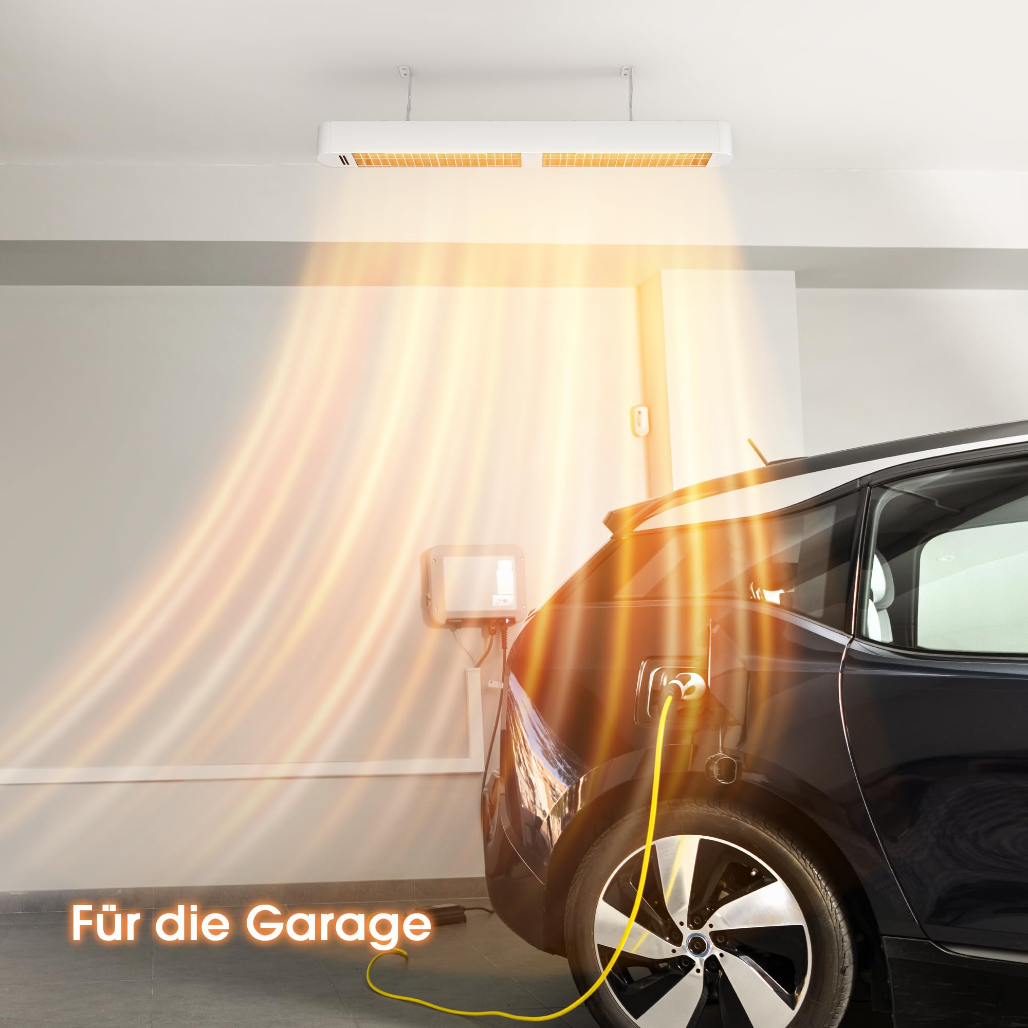Byecold Infrarotheizung 1500W, Infrarot Heizstrahler mit Fernbedienung & WiFi APP, Wall-Mounted Hanging, Elektroheizung Wand & Deckenmontage, Innen & Außen, Terrasse, Balcony, Garten, Weiß