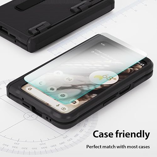 Miniatura 4 de Whitestone - Protector de pantalla todo en uno para Google Pixel Fold, 2+2+2 unidades, vidrio templado, parte delantera, trasera, lente de cámara,