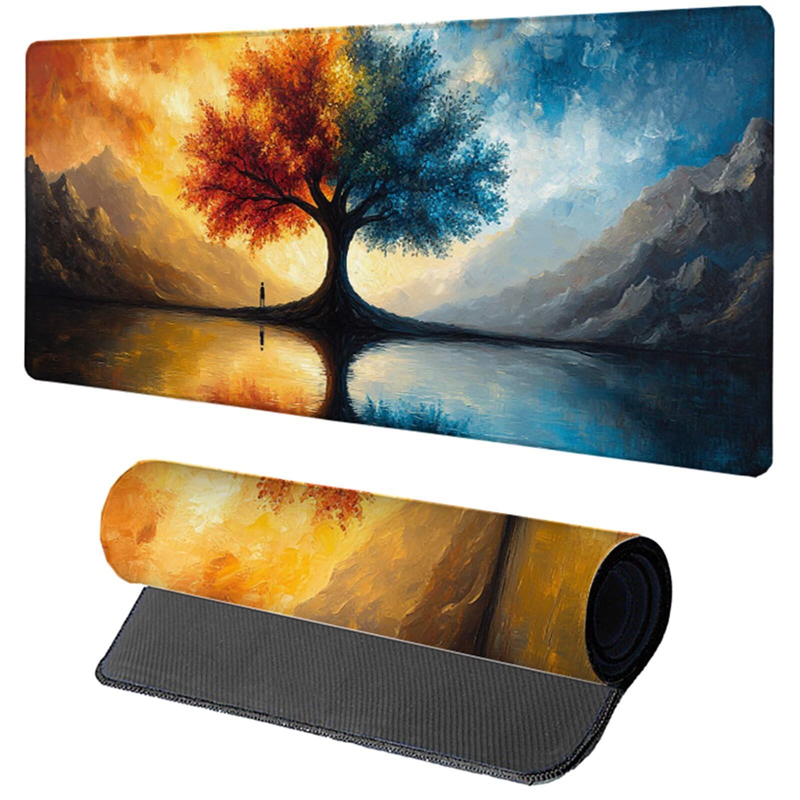Podkładka pod mysz do gier niebieska XXL 1200 x 600 x 3 mm podkładka pod mysz do gier duża podkładka pod mysz z szytymi krawędziami na Pad PC akcesoria do gier biurowe akcesoria