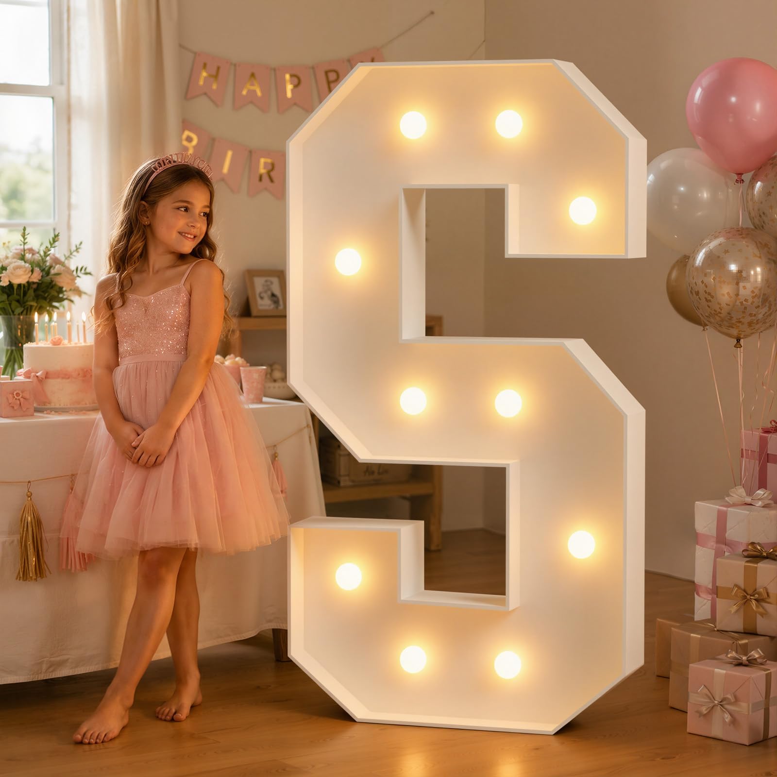 JoyMuse Marquee Letters 4 Feet Tall Big Light Up Letters S for Party Decor