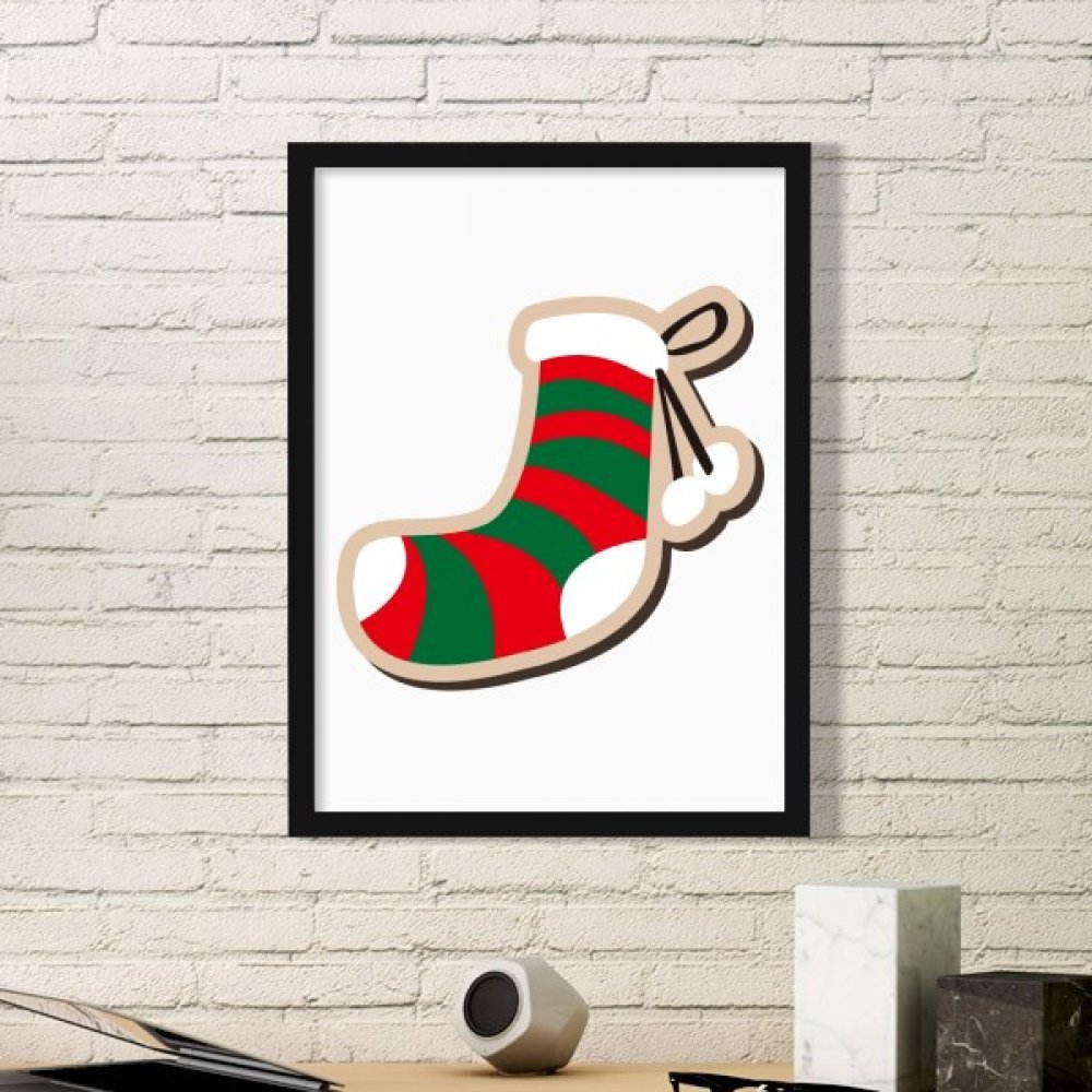 Déco murale personnalisée avec ce petit cadre photo noir DIYthinker au motif chaussette originale