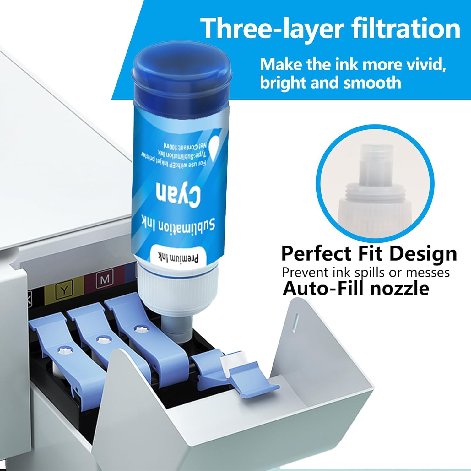 LCL 4Pack 400ML Ricarica d'inchiostro sublimatico per EPSON EcoTank ET-2700 ET-2750 ET-2751 ET-2756 ET-2850 per il trasferimento di calore Mug, Tumbler, T Shirts (Autofill/Upgrade Version/ICC Free)