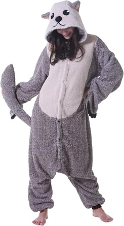 DELEY Unisex Costume Adult Onesie,Sea Otter,One Piece Pajamas, Halloween Cosplay Costumes Homewear Jumpsuit