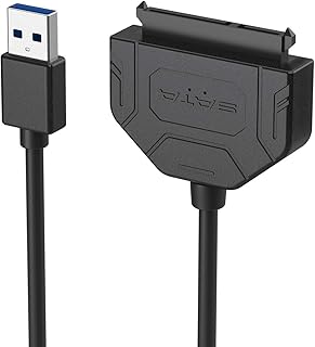 SATA to USB 3.0 Adapter for 2.5" HDD Hard Drives, USB 3.0 to SATA Cable, USB Sata Adapter Support UASP for 2.5 Inch SSD/HDD (SATA to USB A 3.0 Adapter)