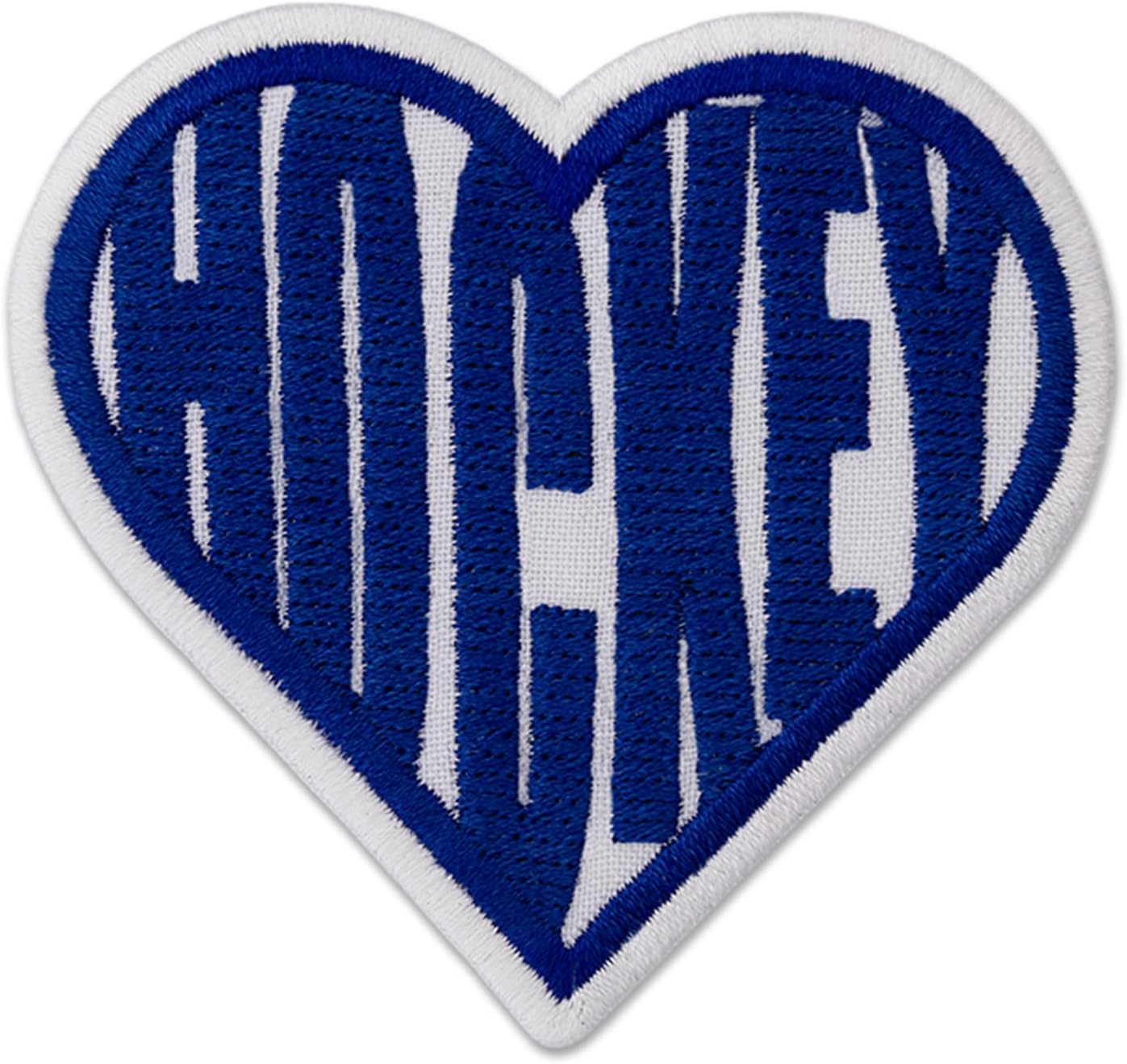 Hockey Heart Patch, Embroidered Iron-On Sports Fan