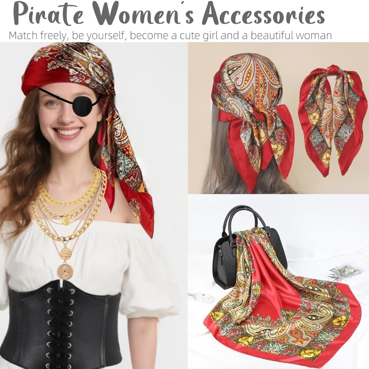Womens Pirate Costume Accessories for Halloween Costumes for Women Adult - Image 4