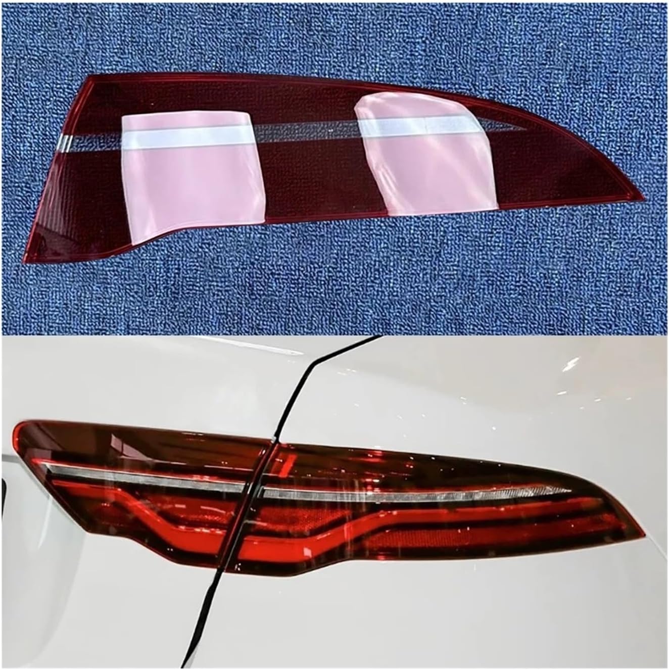 Compatible For Jaguar XE 2020-2024 Car Rear Taillamp Cover Auto Tail Lamp Light Caps Lampshade Clear Lampcover Auto Taillight Shell(Outside Right)