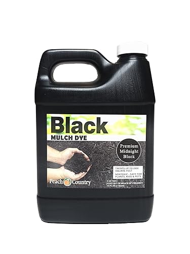 Peach Country Mulch Dye Midnight Black Quart, Mulch Paint Concentrate