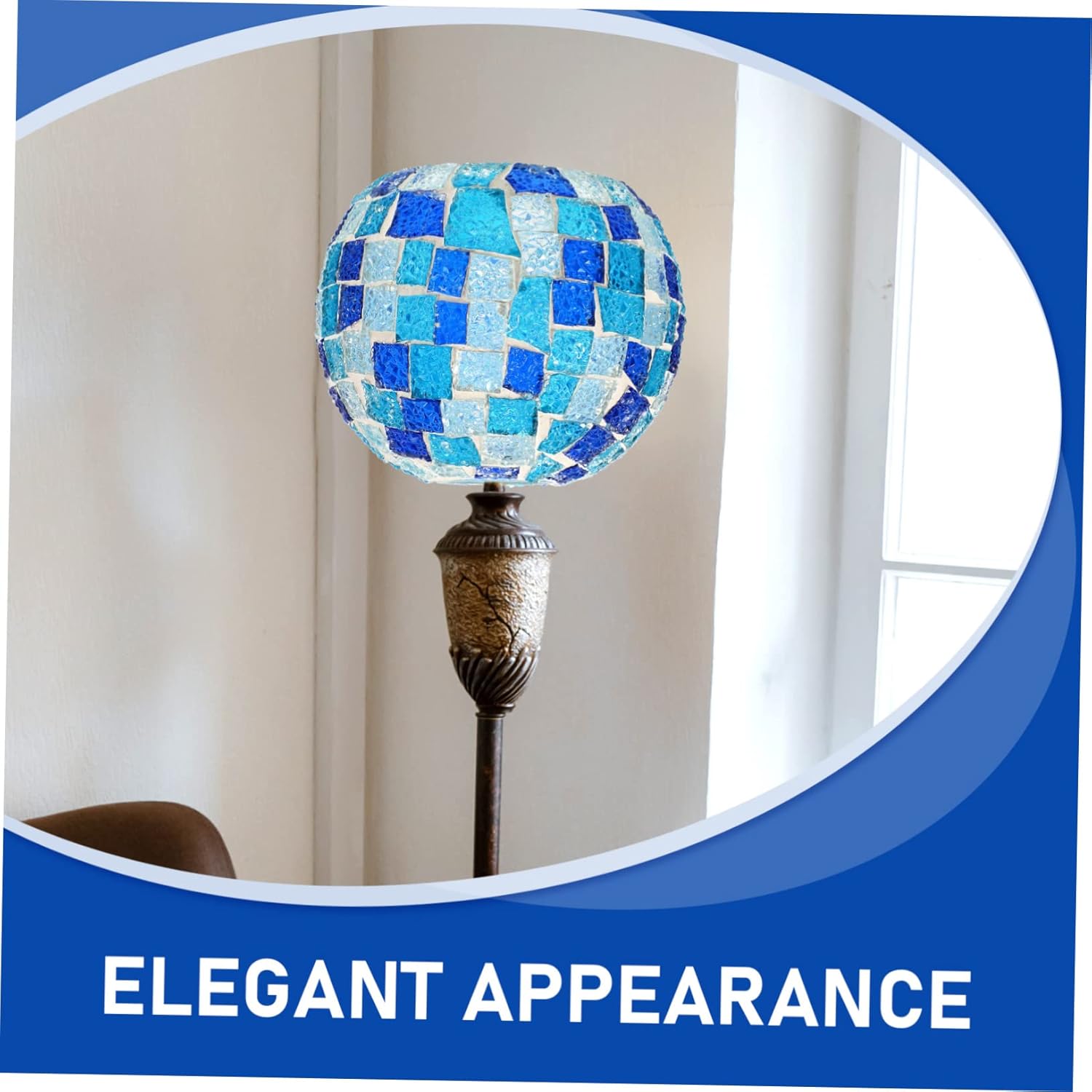Balacoo Elegant Stained Glass Lampshade for Table and Wall Lamps Vintage Cover for Indoor Lighting for Bedrooms Offices and Restaurants