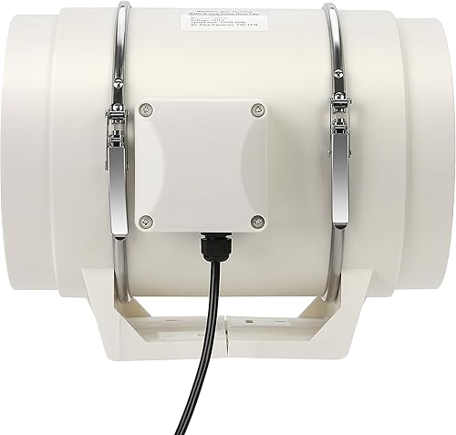 Miniatura 6 de Nalle Ventilador de conducto en línea de 168 W, 740 CFM, ventilador de escape de ventilación de 8 pulgadas, motor de cobre silencioso eficiente para