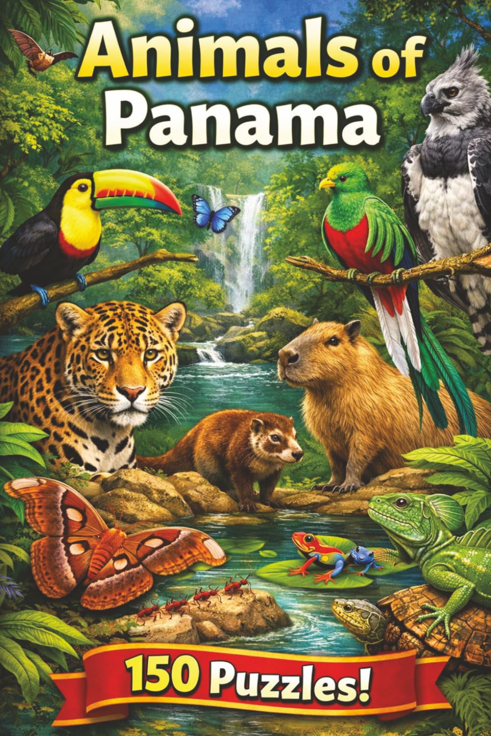 Animals of Panama Word Search: 150 Wildlife-Themed Puzzles