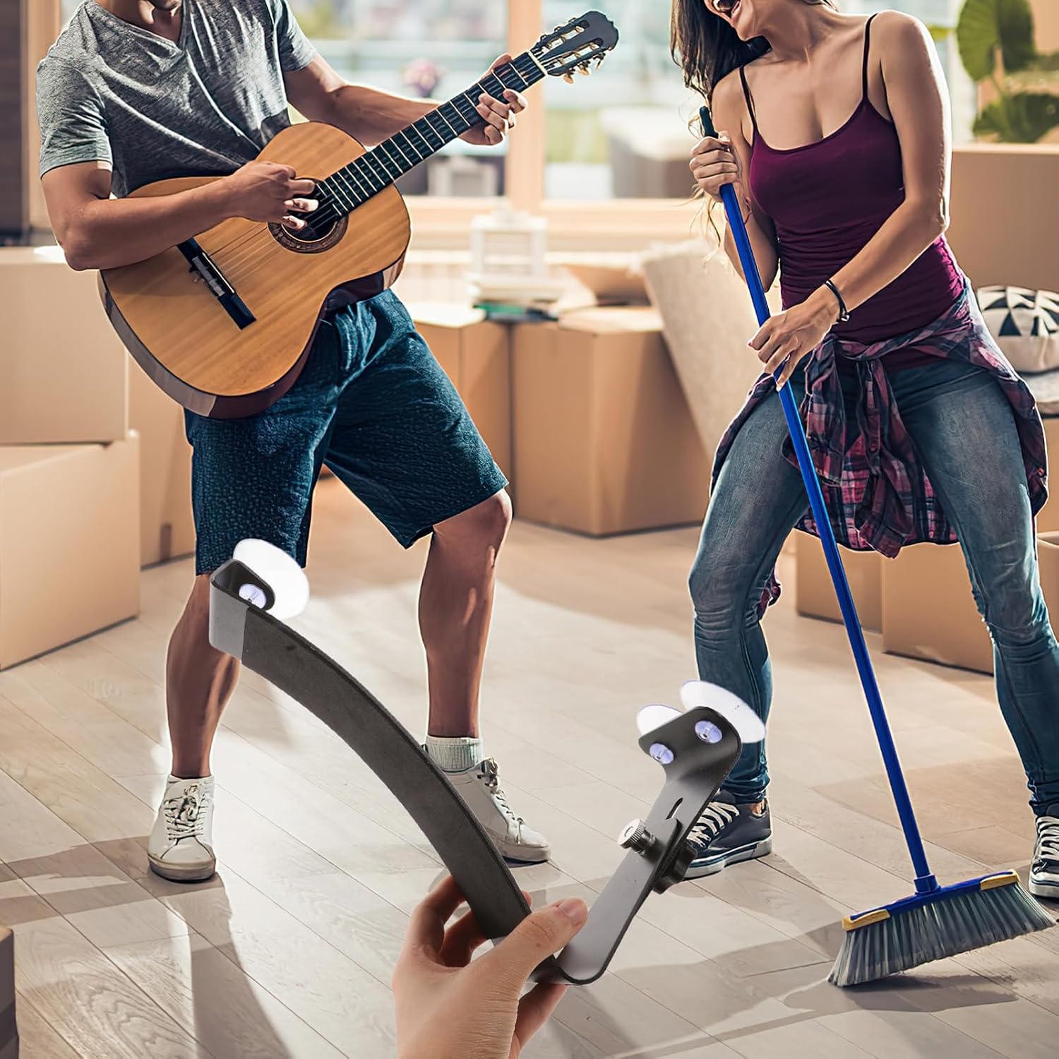 BESTonZON Adjustable Classical Guitar Foot Stool Ergonomic Guitar Leg Rest Support for Acoustic and Ukulele Portable Stand for Music Players