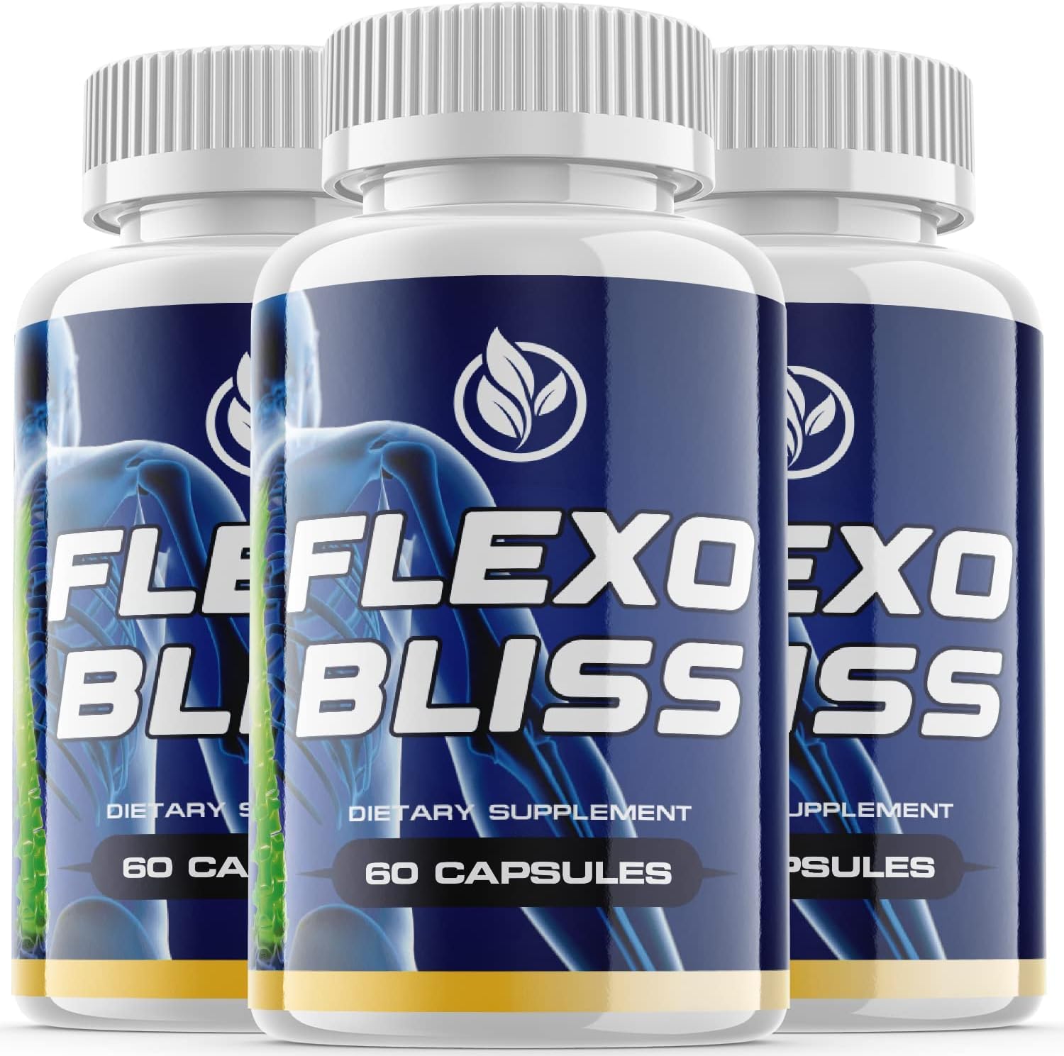Flexobliss Support Supplement - Flexo Bliss All-Natural Formula Capsules - FlexoBliss Advanced Optimum Supplement (3 Bottles of 60 Capsules)