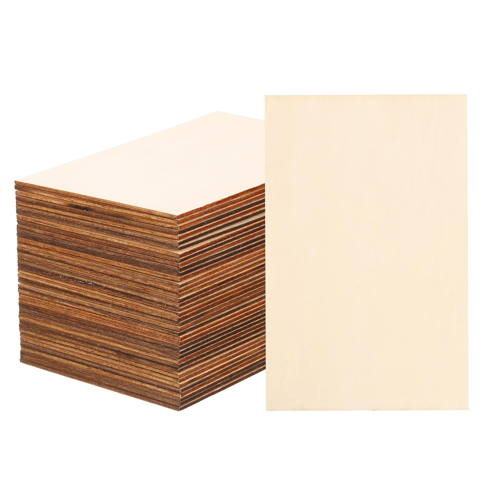 PATIKIL 140x90mm Wood Pieces