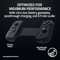 Vista 5 de Razer Kishi V2 Pro Mobile Gaming Controller for Android: HyperSense Haptics - Universal Fit - Stream PC & Console Games - Play Touchscreen Only