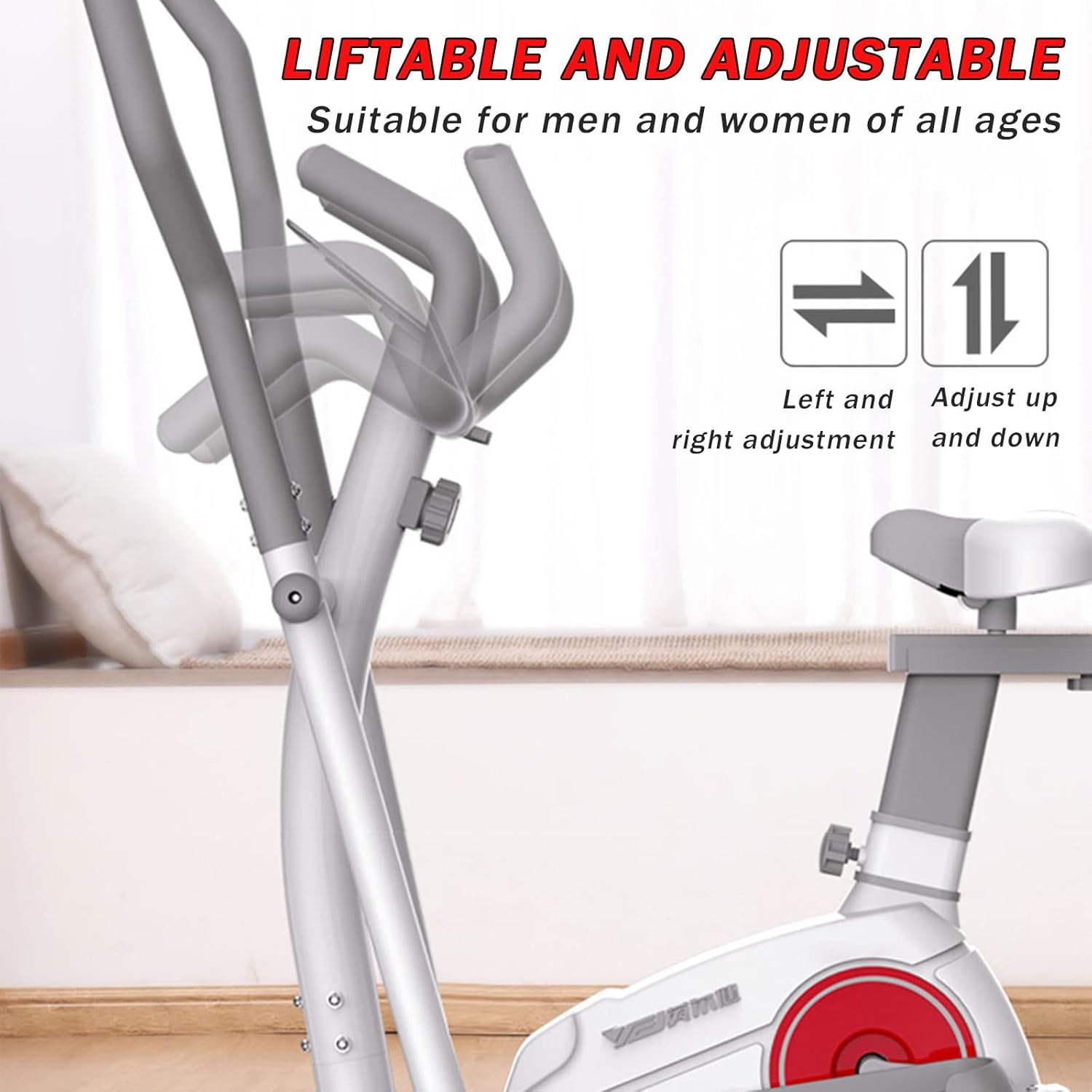 Elliptical Machine Gym Equipment Space Magnetic Control Stepper Indoor Small Silent Bicycle Home Commercial (Black)