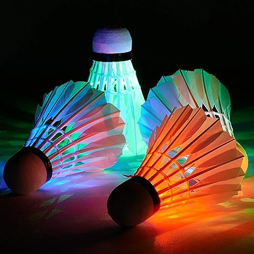 Miniatura 2 de Novelty Place Juego de volantes de bádminton LED para juegos de patio juguetes deportivos de interior al aire libre paquete de 4