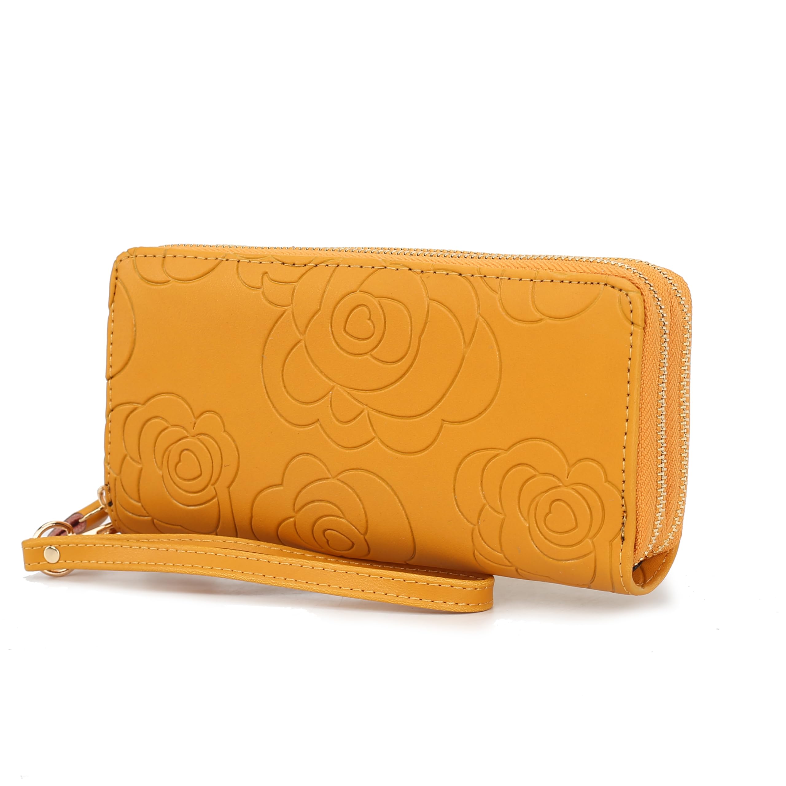 MKF Collection Wristlet Wallet for Women, Small Credit Card Holder with Zipper Coin Pocket Wallet Purse Handbag By Mia K