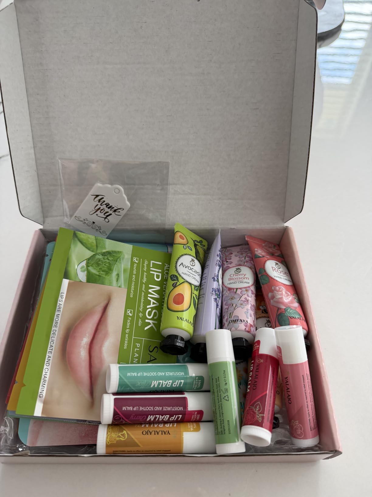 KIYTARBOO 36 Pcs Bulk , Spa Party Supplies, Bulk Facial Mask, Lip Balm, Hand Cream and Lip Mask, Mother Day Gift, Teacher Appreciation Gift, Small Thank You Gifts Bulk, Party Favors For Women