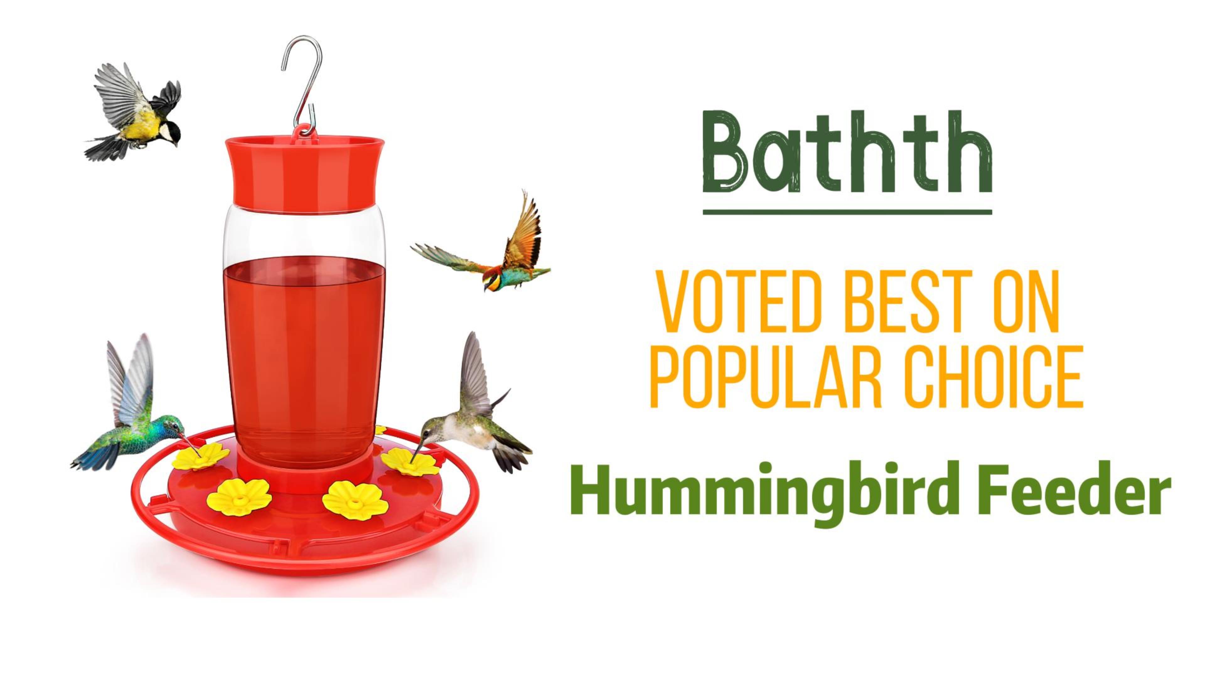 MEKKAPRO Mangeoire En Verre Pour Colibri à Suspendre Pour L'extérieur