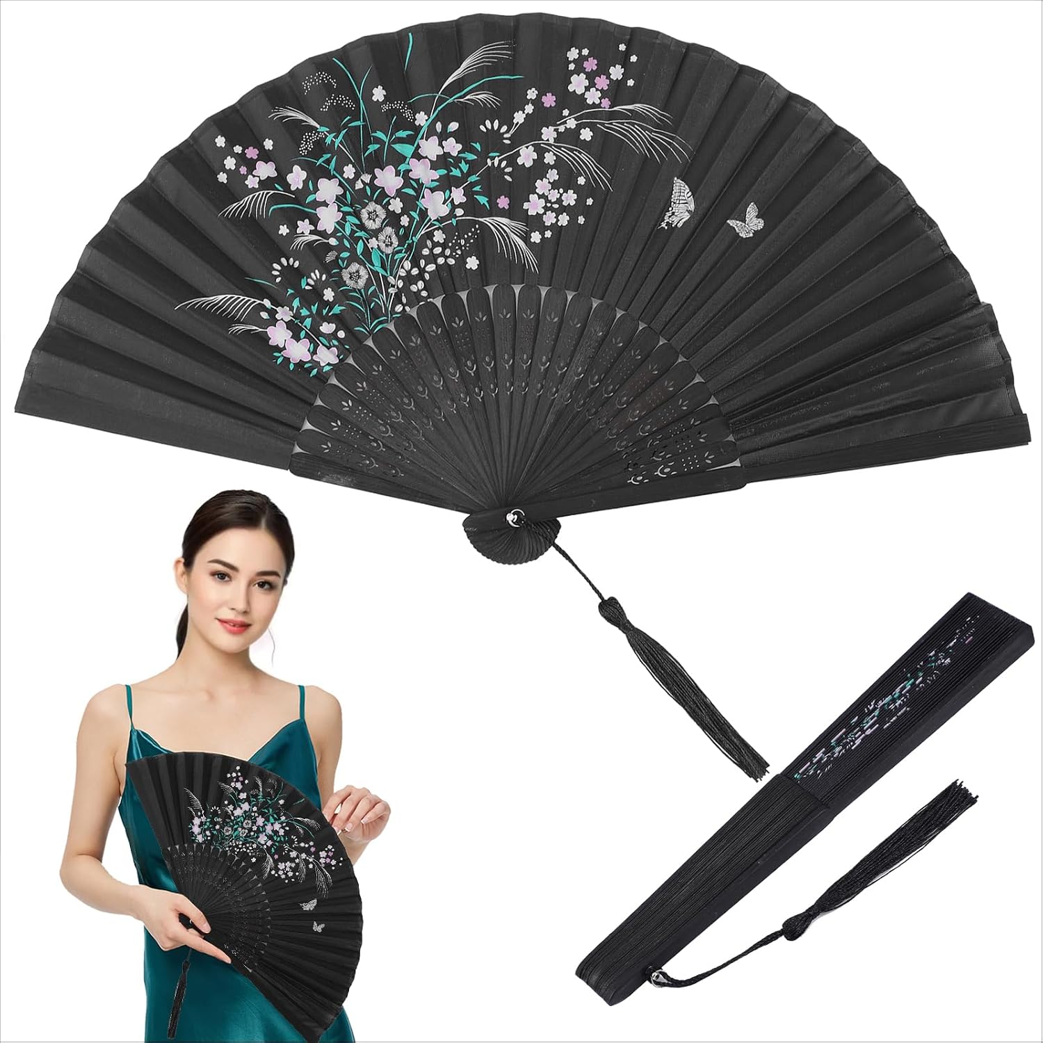 Floding Hand Fans Amazon.com: HJZHII Folding Hand Fan for Line Dancing, Boots on the ...