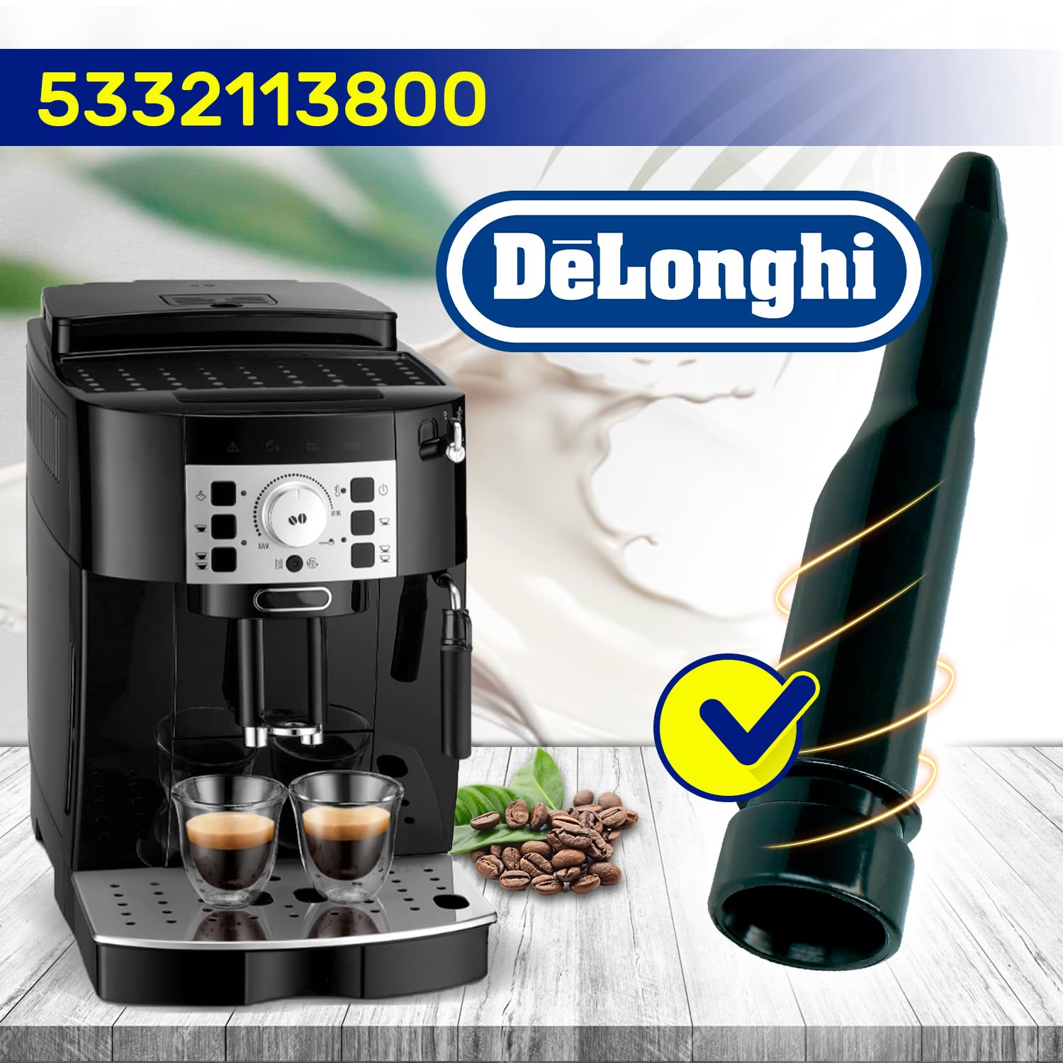 Ugello Montalatte Per Macchine Caffè DeLonghi - Codice 5313221171, Garanzia 10 Anni - Foto 2