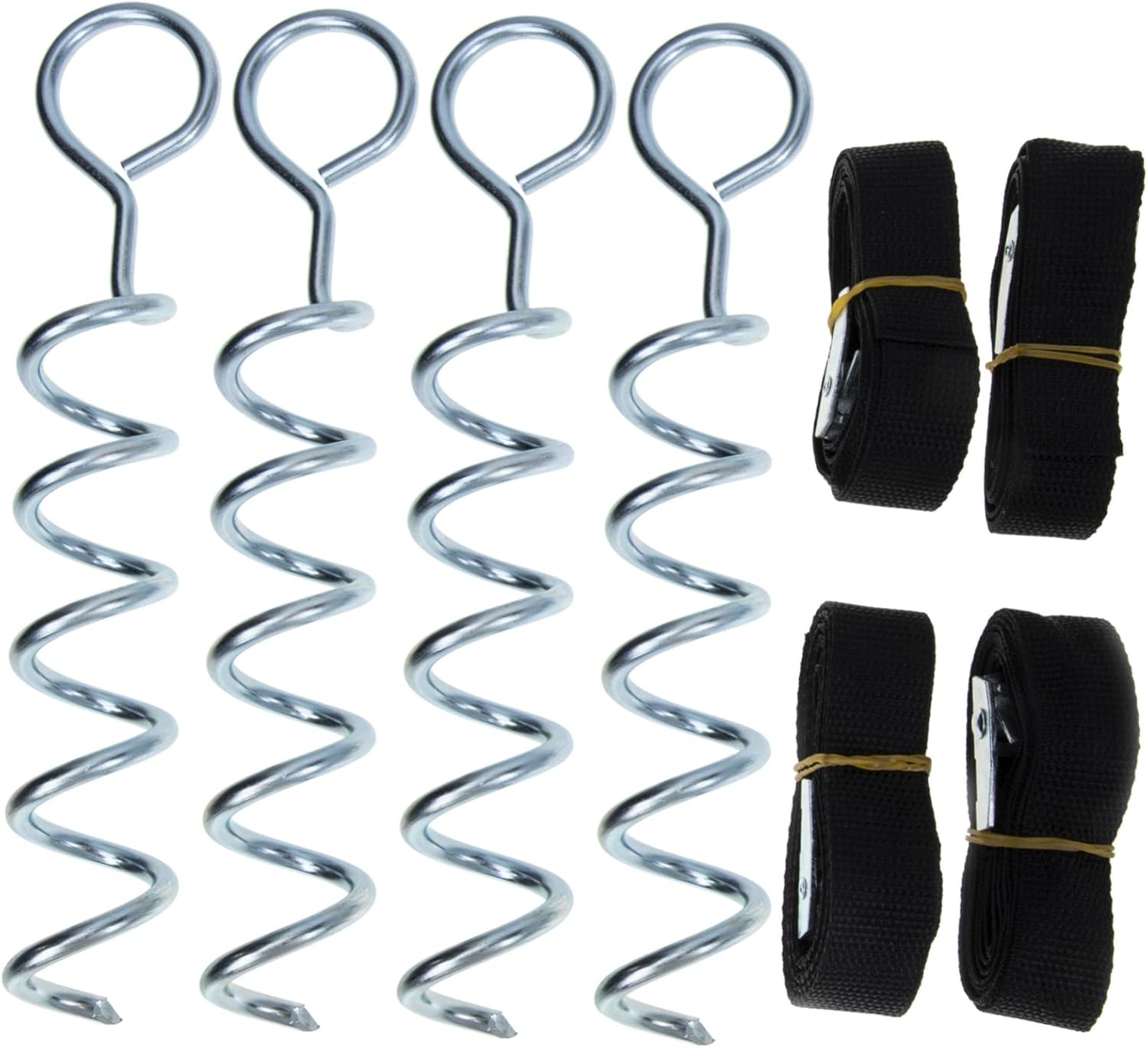 1set Spiral Ground Anchors for Dogs and Wear-Resistant Tent Stakes for Camping Outdoor Events and Trampolines Secure Pet Tie-Out Deep Insertion for Stability