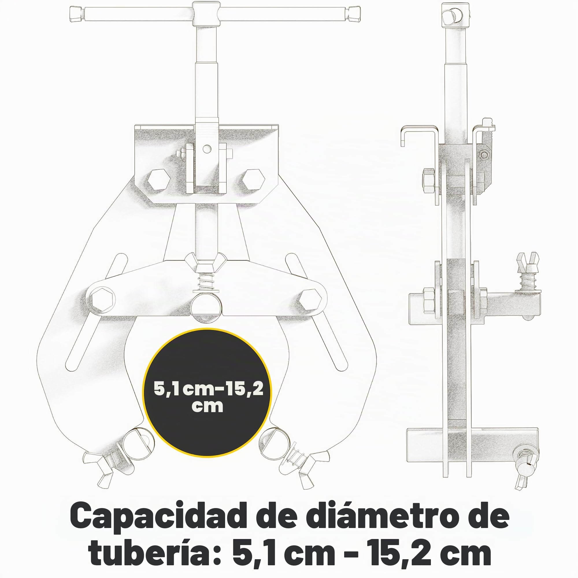 Strong Hand Tools, Abrazadera de alineación de tuberías, con tornillos de acción rápida, CPA60