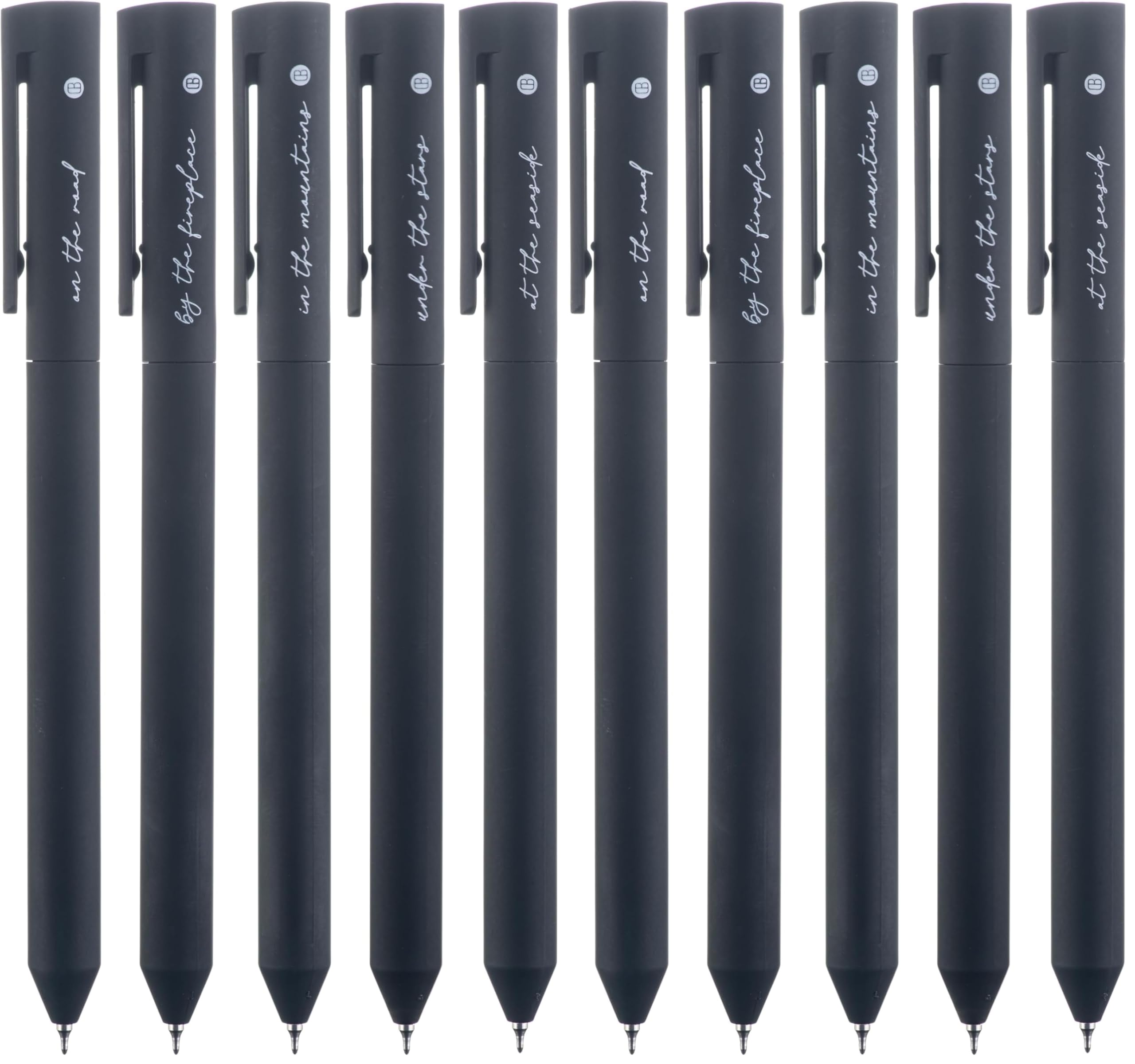 DIVERSEBEE Black Gel Ink Pens, 0.5 mm Gel Pens Fine Point, Bible Pens No Bleed Through with Cute Fine Tip, Bible Study Journaling Supplies, 10 Pack Gel Pen Set