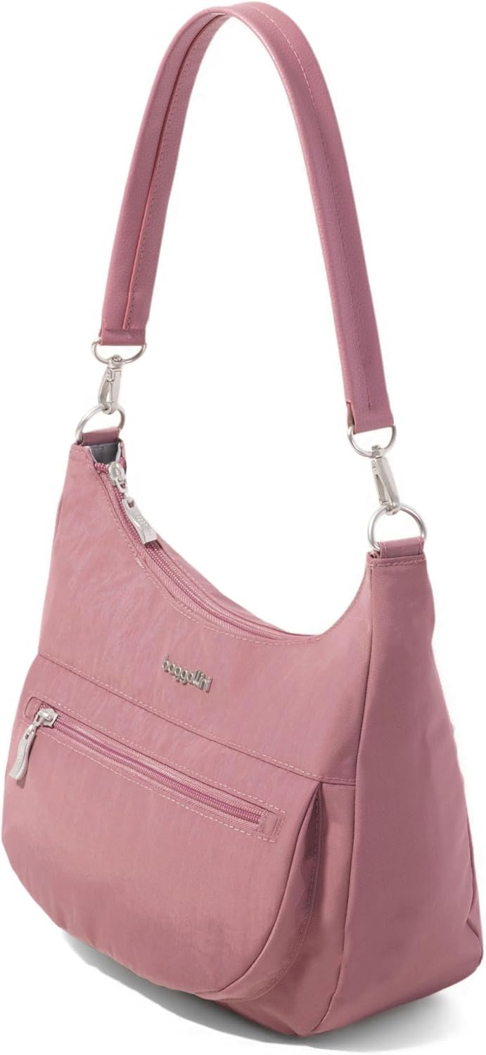Baggallini Modern Pocket Half Moon 11"x10.5" Shoulder Women W/Replaceable Straps Converts to Crossbody Bag