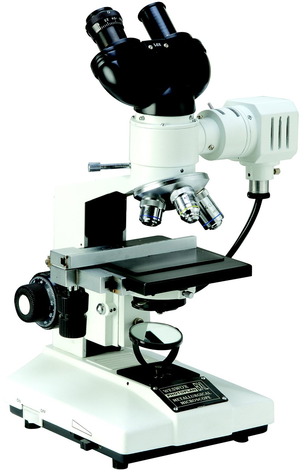 Weswox Binocular Metallurgical Microscope MHL-45 (White & Black)