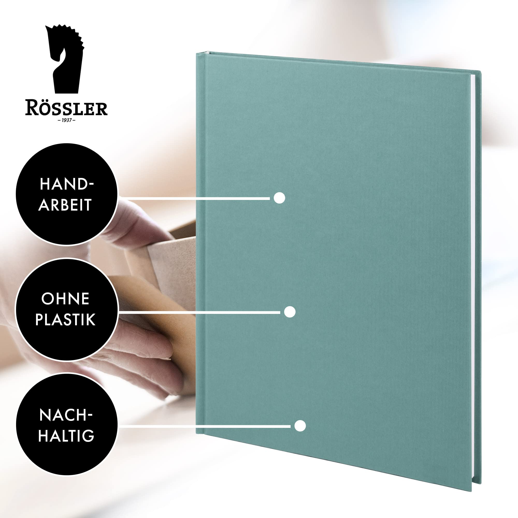 Caja De Notas S.O.H.O. De Rössler - Opalina, 11x11x4,6 Cm, Para Unas 270 Notas De 9,5x9,5 Cm, Fabricada De Forma Sostenible En La UE