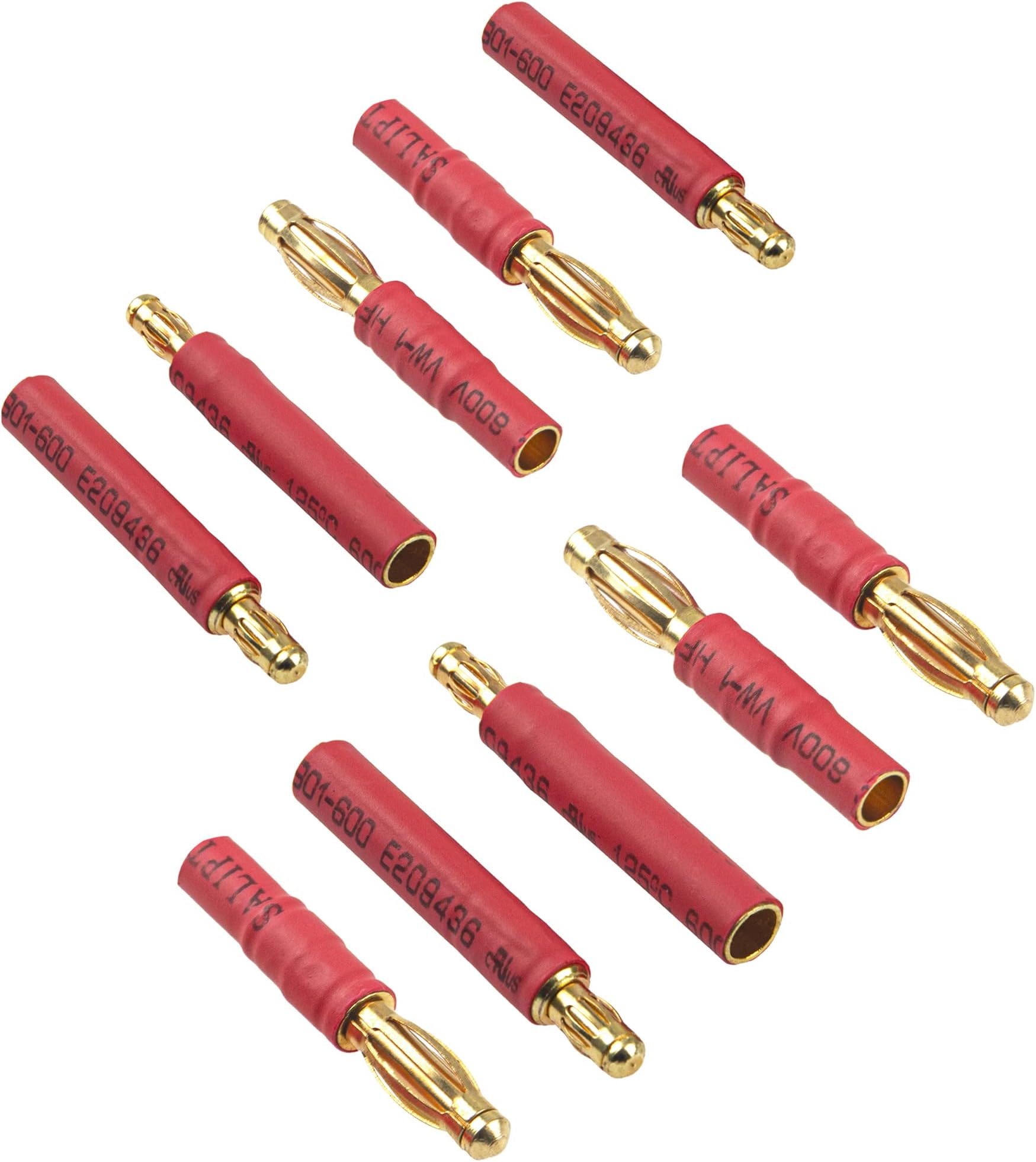 Share Goo 5Pairs No Wires 4mm Bullet Connector to 3.5mm Bullet Connector Banana Gold Plug Adapter for RC Car Boat FPV ESC Motor